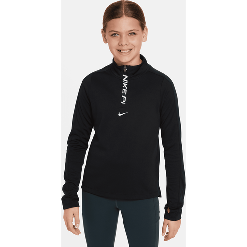 Haut à manches longues et demi-zip Pro Dri-FIT pour fille - Nike - Modalova