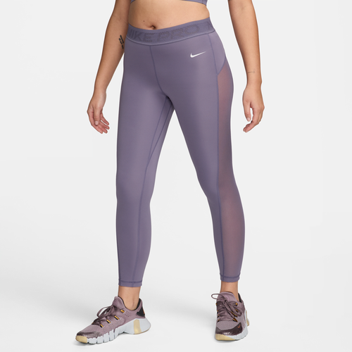 Legging 7/8 taille mi-haute à empiècements en mesh Pro pour Femme - Nike - Modalova