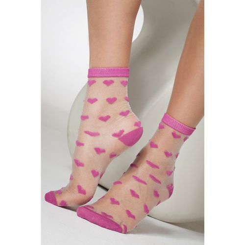 Pretty Sheer Heart Ankle Socks Années 50 en - gipsy - Modalova