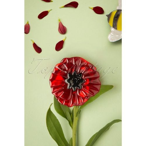 Poppy Field Mini Brooch - erstwilder - Modalova