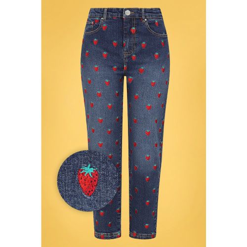 Jean Strawberry Années 50 en Denim - bunny - Modalova