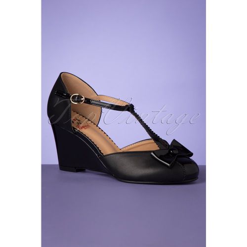 Vixen Bow Wedges Années 50 en Noir - Banned Retro - Modalova