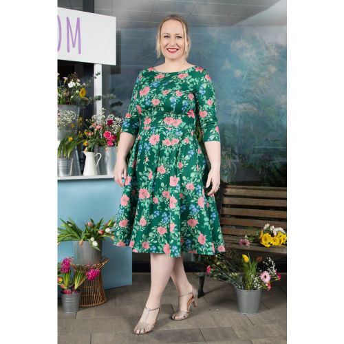 TopVintage exclusive ~ Adriana Floral Long Sleeve Swing Dress Années 50 en - topvintage boutique collection - Modalova