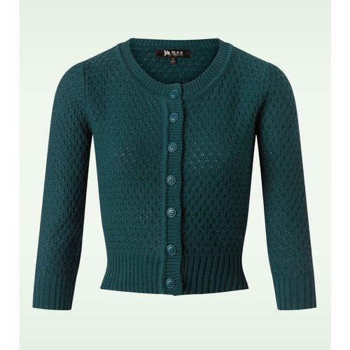 Jennie Cardigan Années 50 en Vert Canard - mak sweater - Modalova