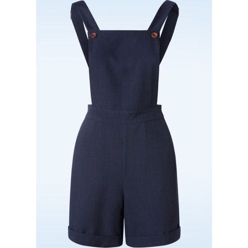 Combishort June en bleu marine - Banned Retro - Modalova