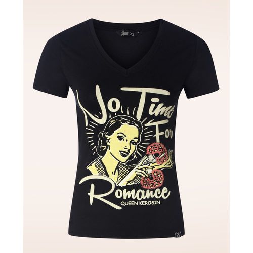 T-shirt No Time en noir - Queen Kerosin - Modalova