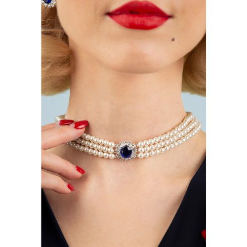 Lady Diana Pearl Choker Necklace en Saphir - lovely - Modalova