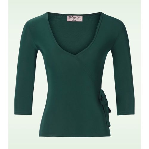 Haut Annabelle Slinky en vert sapin - vintage chic for topvintage - Modalova