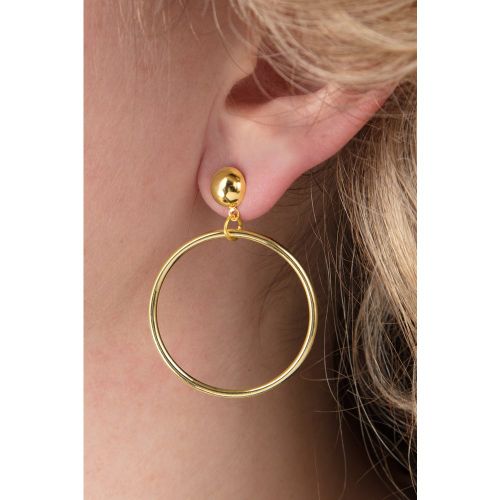 Boucles d'Oreilles Hoop en Doré - Glitz-o-Matic - Modalova