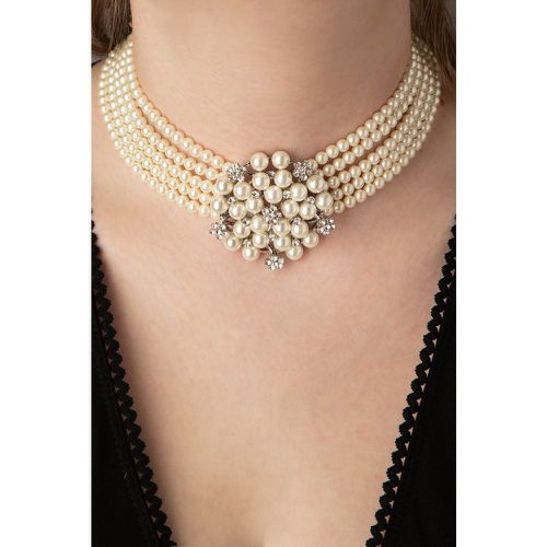 Audrey Cream Pearl Choker Necklace - lovely - Modalova