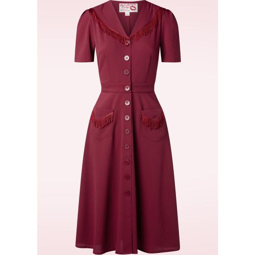 Robe à franges Dolly en bordeaux - Rock N Romance - Modalova