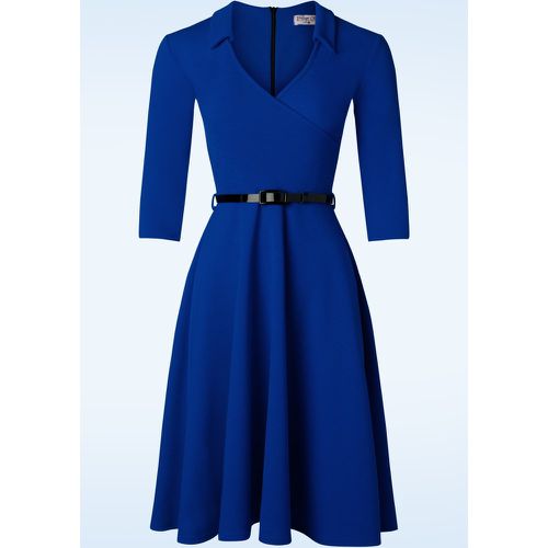 Robe corolle Elena en bleu roi - vintage chic for topvintage - Modalova