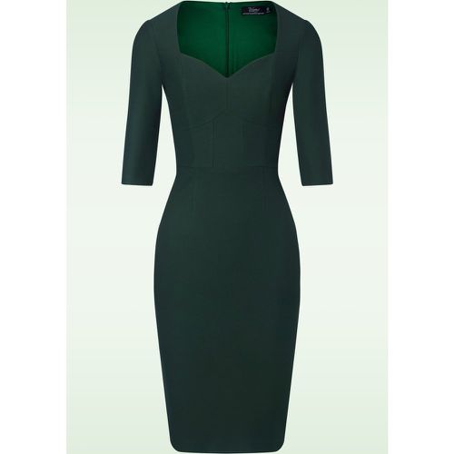 Robe crayon June en vert foncé - Vintage Diva - Modalova