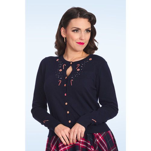 London Town Cardigan Années 50 en Marine - Banned Retro - Modalova