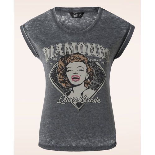 T-shirt Diamonds en gris - Queen Kerosin - Modalova