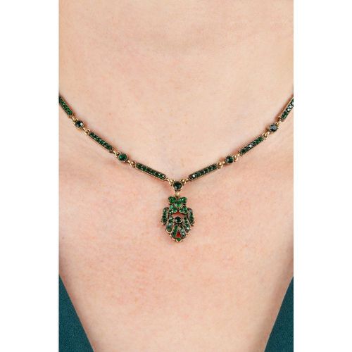 Collier Art Deco en vert émeraude - lovely - Modalova