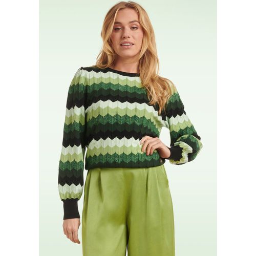 Pull tricoté Katie en vert et noir - Smashed Lemon - Modalova