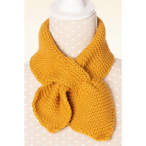 Fru Fru Knitted Scarf Années 50 en Moutarde - Banned Retro - Modalova