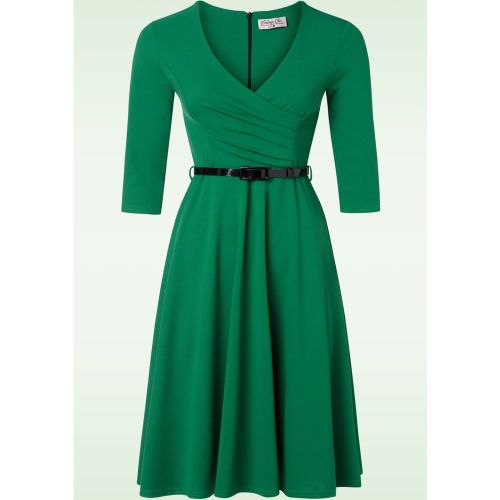 Robe évasée Nova en vert - vintage chic for topvintage - Modalova