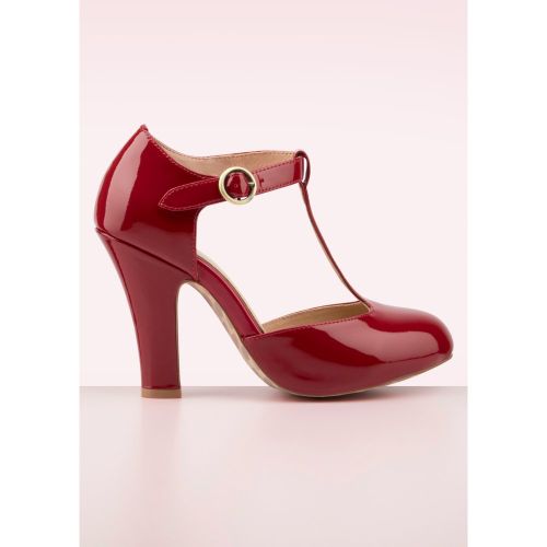 Escarpins June Effortlessly Elegant en cuir feu verni - Lola Ramona ♥ Topvintage - Modalova