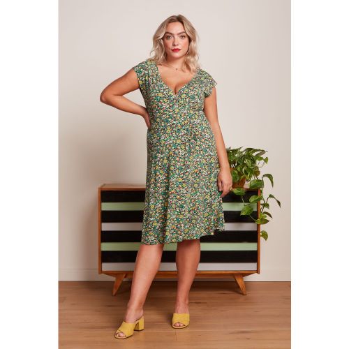 Robe Mira Mouche en vert - king louie - Modalova