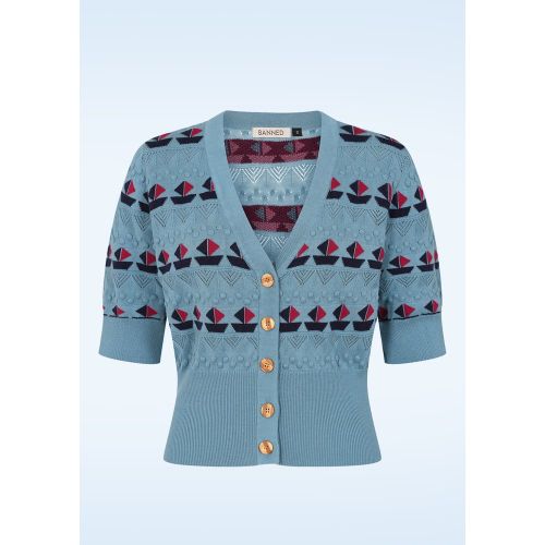 Gilet Kitty Sail en bleu ciel - Banned Retro - Modalova