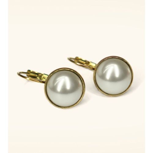 Boucles d'Oreilles Dot Pearl Années 60 en Ivoire - Urban Hippies - Modalova