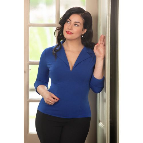 Chemisier de voyage Dianne en de cobalt - Glamour Bunny Business Babe - Modalova