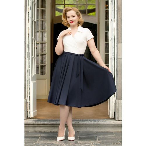 Robe évasée Glenda en et marine - Glamour Bunny Business Babe - Modalova
