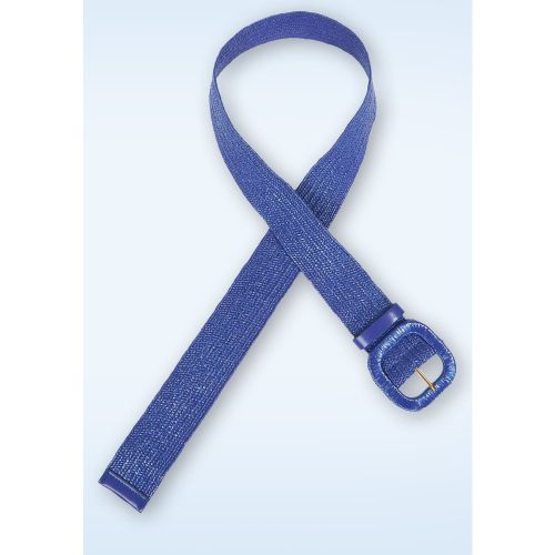 Ceinture en rafia bleu baja - king louie - Modalova