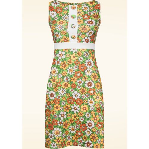 Robe fleurie Sarah en et - vintage chic for topvintage - Modalova