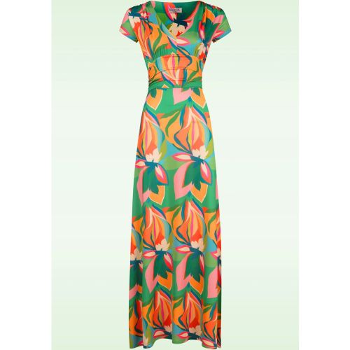 Robe longue motif feuilles Macie en - vintage chic for topvintage - Modalova