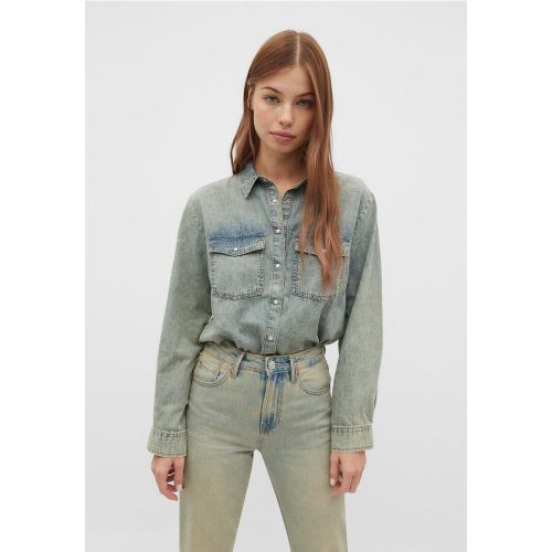 Chemise en jean regular fit M - Stradivarius - Modalova