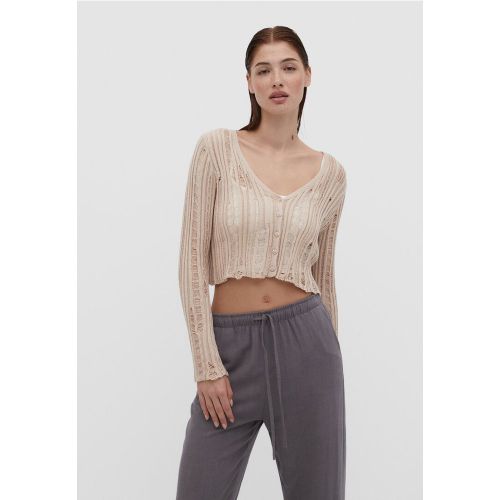 Veste en maille ajourée S - Stradivarius - Modalova