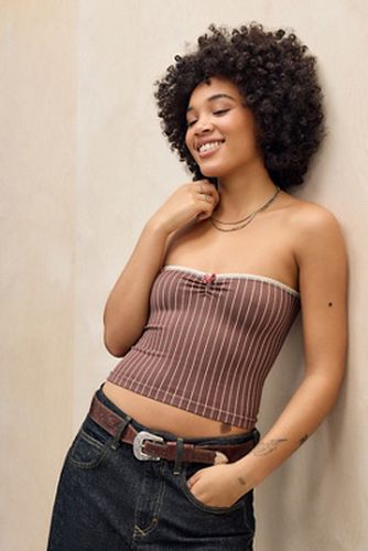 Crochet-Trim Pinstripe Bandeau Top en taille: Large - Out From Under - Modalova