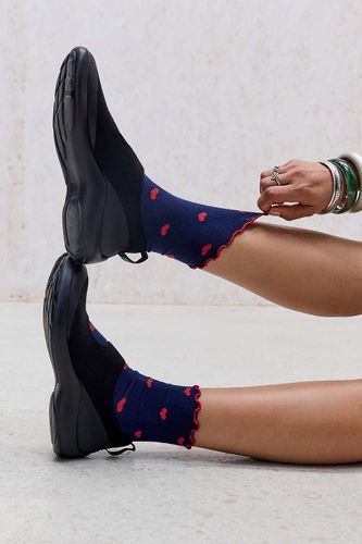 Chaussettes à bord ondulé imprimé caur en taille: TAILLE UNIQUE - Out From Under - Modalova