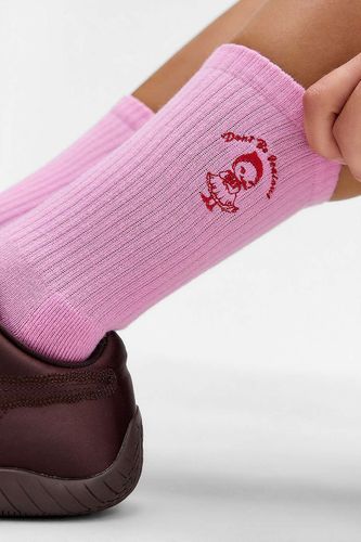Chaussettes à slogan canard rose en taille: TAILLE UNIQUE - Out From Under - Modalova