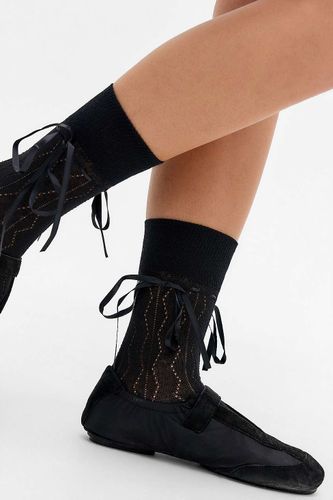 Chaussettes de cheville avec naud papillon en satin en taille: TAILLE UNIQUE - Out From Under - Modalova