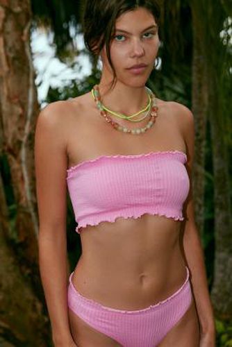 Haut de bikini bustier à imprimé froncé en Rose taille: Medium - Out From Under - Modalova