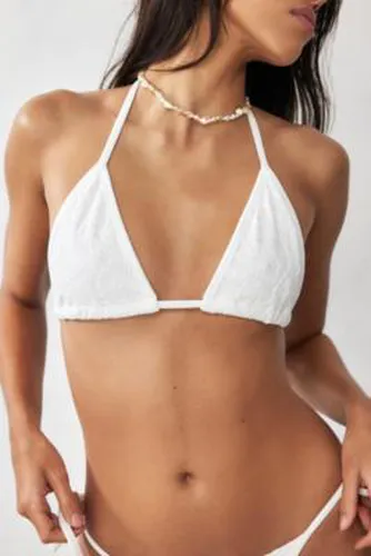 Haut de bikini triangle sans couture en dentelle en Blanc taille: Small - Out From Under - Modalova