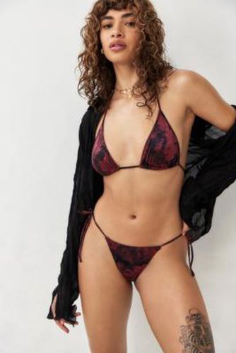 Bas de bikini tanga à imprimé roses rouge taille: Small - Out From Under - Modalova