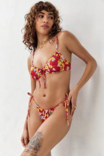 Bas de bikini à motifs floraux et côtés noués rouge taille: Small - Out From Under - Modalova