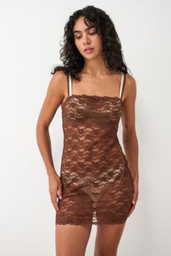 Stretch Lace Slip Dress en Chocolate taille: Small - Out From Under - Modalova