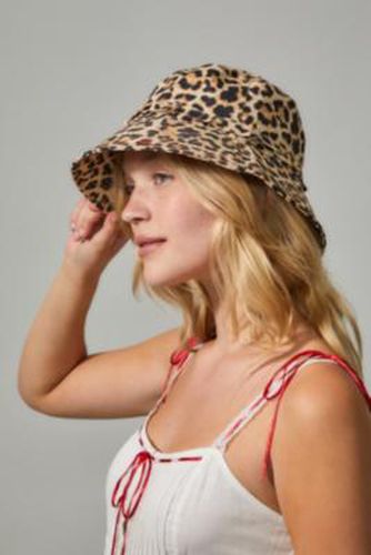 Chapeau de soleil imprimé léopard UO par en Marron - Urban Outfitters - Modalova