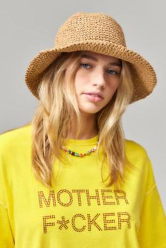 UO Straw Bucket Hat par en Neutral - Urban Outfitters - Modalova