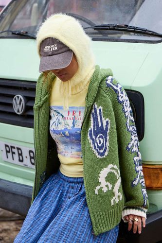 Capuche en maille duveteuse UO Clover par en taille: TAILLE UNIQUE - Urban Outfitters - Modalova