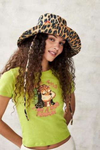 Chapeau pour le soleil à imprimé léopard en - Damson Madder - Modalova
