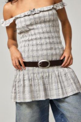 UO - Fine ceinture en cuir par en Marron taille: Small/Medium - Urban Outfitters - Modalova