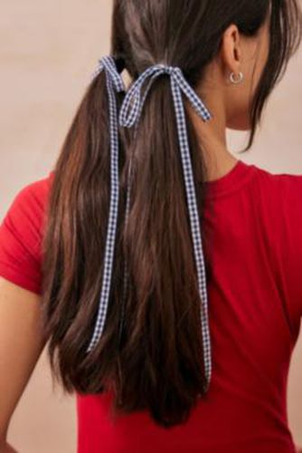 Lot de 2 élastiques à cheveux avec imprimé vichy par en Bleu - Urban Outfitters - Modalova