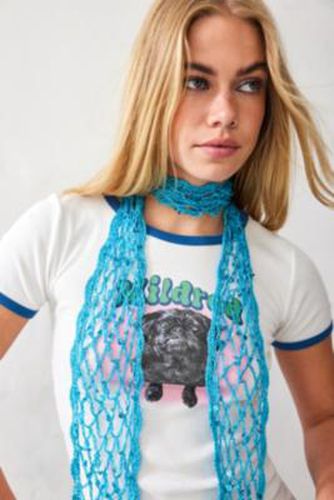Écharpe en maille ouverte à paillettes UO par en Turquoise - Urban Outfitters - Modalova